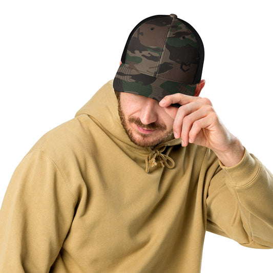 Camouflage trucker hat